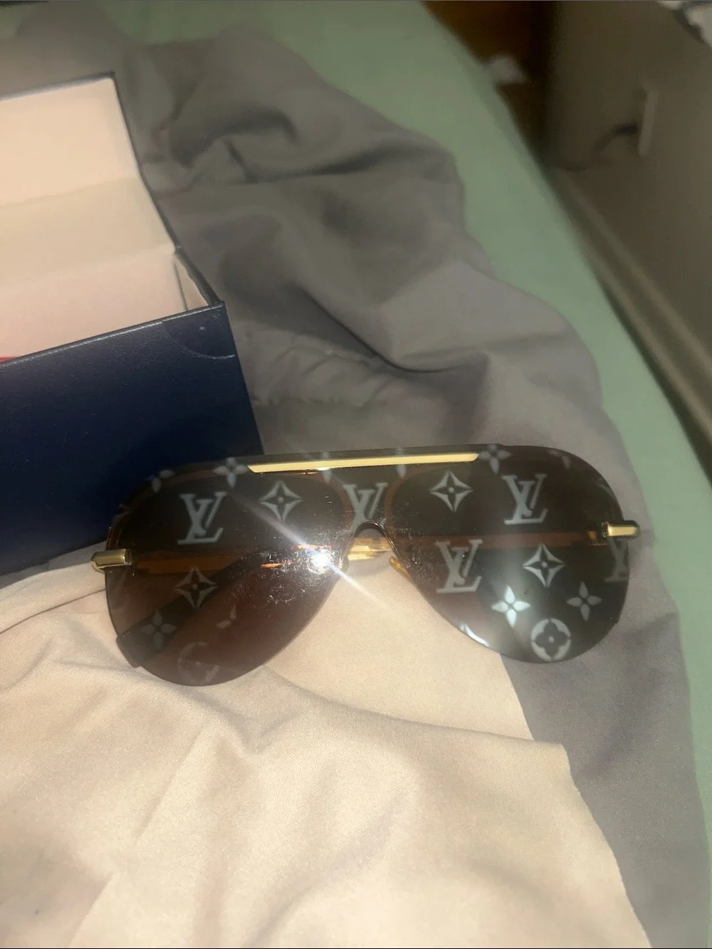Louis Vuitton Glasses with Case, Bag & Cleaning Wipe